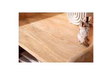 Nattbord Wohnling Solid Mangotre med 1 Skuffe Et Oppbevaringsbrett med Wienerflettverk - Møbler - Bord - Avlastningsbord & sidobord - Sengebord & nattbord