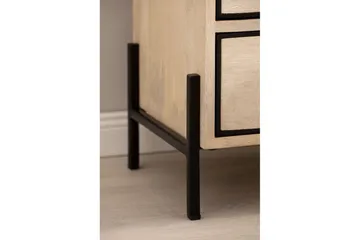 Nattbord Wohnling Solid Mangotre med 2 Skuffer Et Oppbevaringsrom - Møbler - Bord - Avlastningsbord & sidobord - Sengebord & nattbord