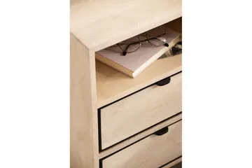 Nattbord Wohnling Solid Mangotre med 2 Skuffer Et Oppbevaringsrom - Møbler - Bord - Avlastningsbord & sidobord - Sengebord & nattbord