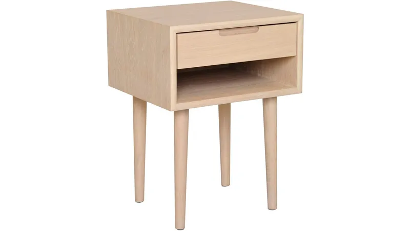 Nattbord Presta Lav, Hvitpigmentert eik