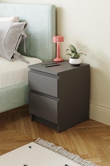 Nightstand Hanah Home Antrasitt - Antrasitt - Møbler - Bord - Avlastningsbord & sidobord - Sengebord & nattbord