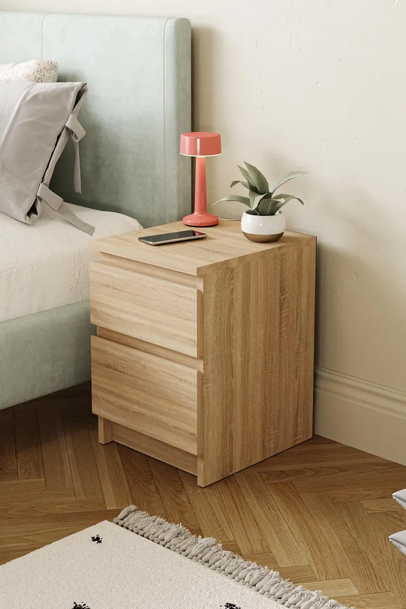 Nightstand Hanah Home Sonomo eik - Møbler - Bord - Avlastningsbord & sidobord - Sengebord & nattbord