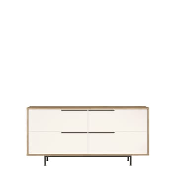 Nilena Konsoll 160x74,3x44,5 cm - Eik og hvit - Møbler - Bord - Avlastningsbord & sidobord - Konsollbord & gangbord