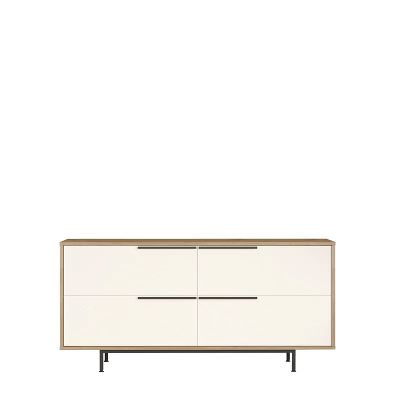 Nilena Konsoll 160x74,3x44,5 cm, Eik og hvit