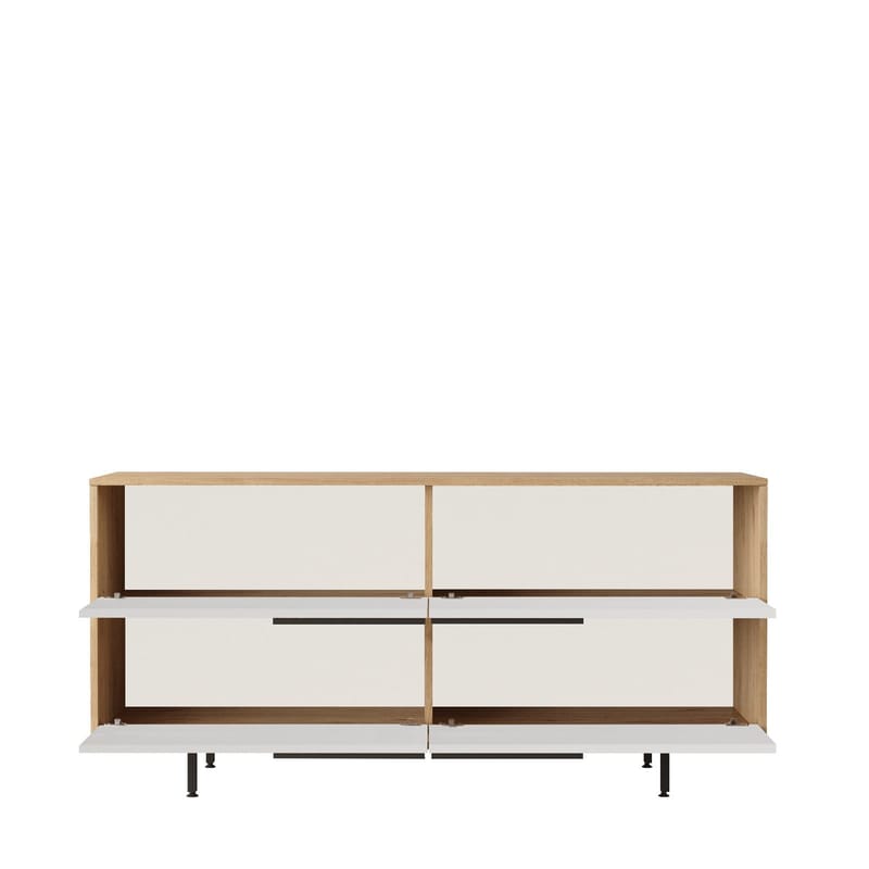 Nilena Konsoll 160x74,3x44,5 cm - Eik og hvit - Møbler - Bord - Avlastningsbord & sidobord - Konsollbord & gangbord