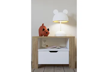 Nordhs Nattbord 60 cm - Lys brun/Hvit - Møbler - Bord - Avlastningsbord & sidobord - Sengebord & nattbord