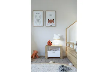 Nordhs Nattbord 60 cm - Lys brun/Hvit - Møbler - Bord - Avlastningsbord & sidobord - Sengebord & nattbord