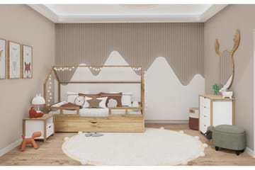 Nordhs Nattbord 60 cm - Lys brun/Hvit - Møbler - Bord - Avlastningsbord & sidobord - Sengebord & nattbord