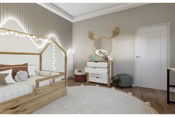 Nordhs Nattbord 60 cm - Lys brun/Hvit - Møbler - Bord - Avlastningsbord & sidobord - Sengebord & nattbord