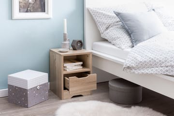 Norira Nattbord 31 cm - lys eik - Møbler - Bord - Avlastningsbord & sidobord - Sengebord & nattbord