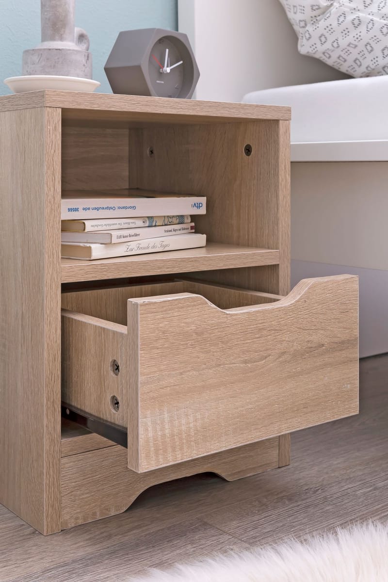 Norira Nattbord 31 cm - lys eik - Møbler - Bord - Avlastningsbord & sidobord - Sengebord & nattbord