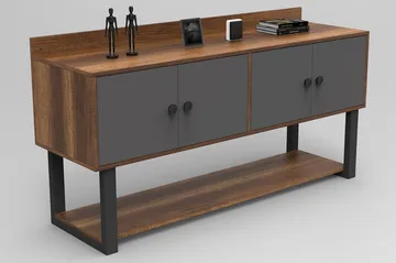 Numandro Avlastningsbord 180 cm - Teak / Antrasitt - Møbler - Bord - Avlastningsbord & sidobord - Konsollbord & gangbord