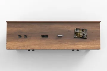 Numandro Avlastningsbord 180 cm - Teak / Antrasitt - Møbler - Bord - Avlastningsbord & sidobord - Konsollbord & gangbord