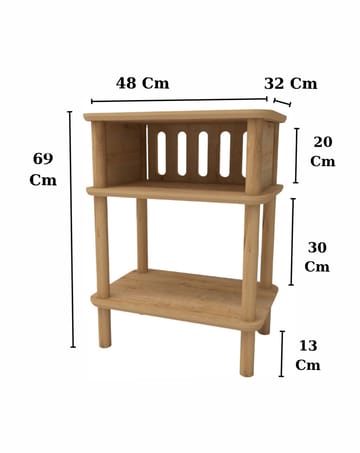 Numira Sidebord 48 cm - Eik - Møbler - Bord - Avlastningsbord & sidobord - Brettbord og småbord
