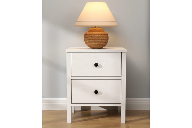 Odelis Nattbord 50 cm - Natur/Hvit - Møbler - Bord - Avlastningsbord & sidobord - Sengebord & nattbord