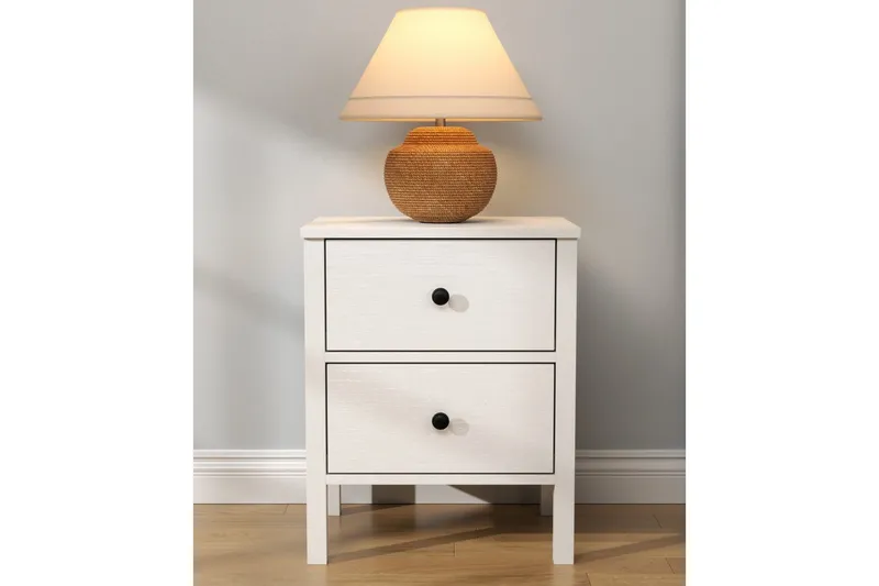 Odelis Nattbord 50 cm - Natur/Hvit - Møbler - Bord - Avlastningsbord & sidobord - Sengebord & nattbord