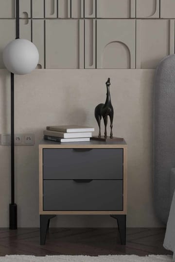 Olyros nattbord 45 cm - Antrasitt - Møbler - Bord - Avlastningsbord & sidobord - Sengebord & nattbord