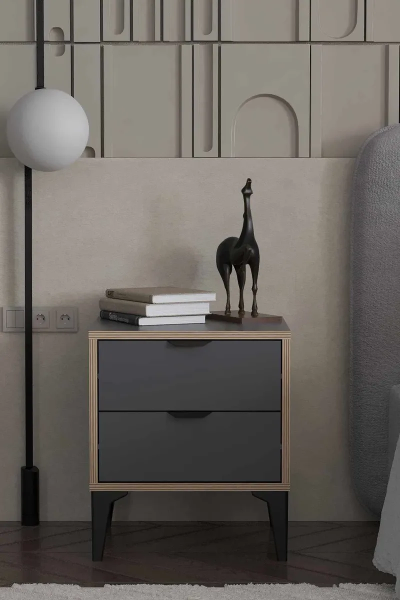 Olyros nattbord 45 cm - Antrasitt - Møbler - Bord - Avlastningsbord & sidobord - Sengebord & nattbord