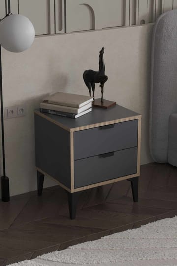 Olyros nattbord 45 cm - Antrasitt - Møbler - Bord - Avlastningsbord & sidobord - Sengebord & nattbord