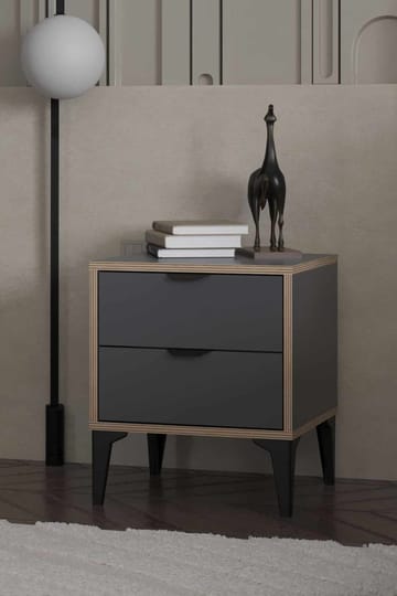 Olyros nattbord 45 cm - Antrasitt - Møbler - Bord - Avlastningsbord & sidobord - Sengebord & nattbord