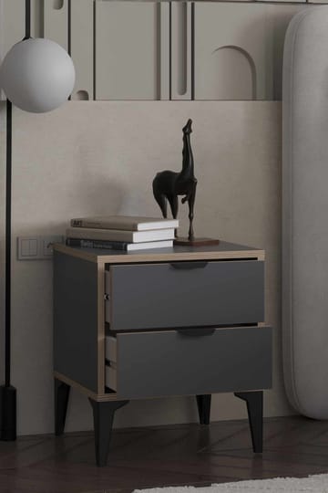 Olyros nattbord 45 cm - Antrasitt - Møbler - Bord - Avlastningsbord & sidobord - Sengebord & nattbord
