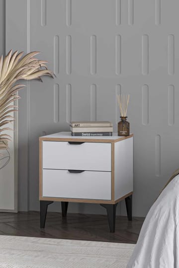 Olyros nattbord 45 cm - Hvit - Møbler - Bord - Avlastningsbord & sidobord - Sengebord & nattbord