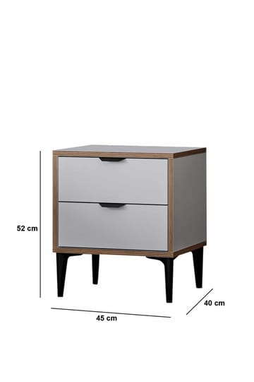 Olyros nattbord 45 cm - Hvit - Møbler - Bord - Avlastningsbord & sidobord - Sengebord & nattbord