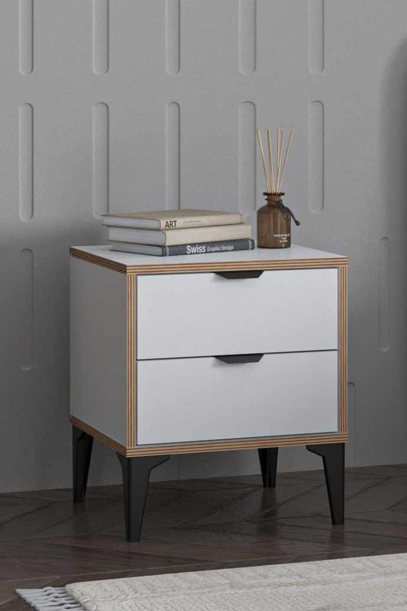 Olyros nattbord 45 cm - Hvit - Møbler - Bord - Avlastningsbord & sidobord - Sengebord & nattbord