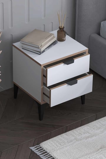 Olyros nattbord 45 cm - Hvit - Møbler - Bord - Avlastningsbord & sidobord - Sengebord & nattbord