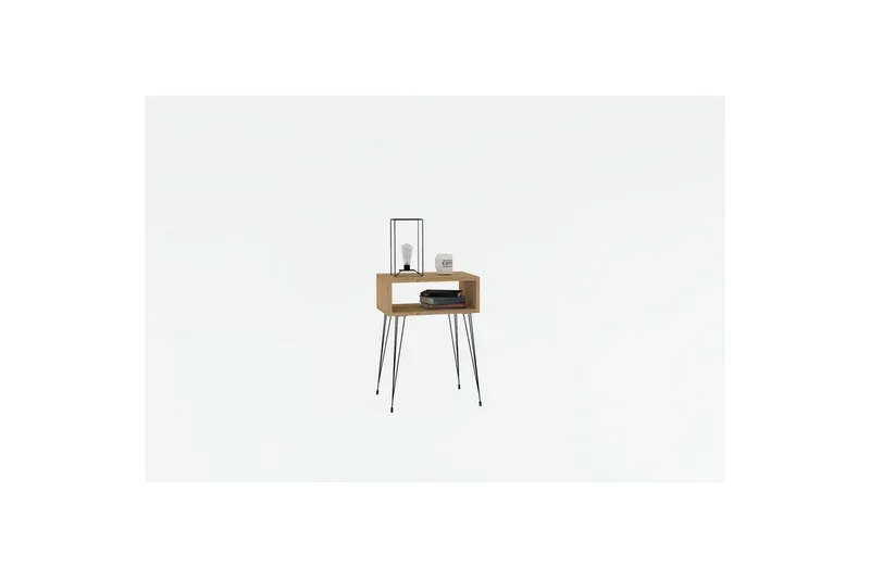 Omren Nattbord 45 cm - Eik/Sort - Møbler - Bord - Avlastningsbord & sidobord - Sengebord & nattbord