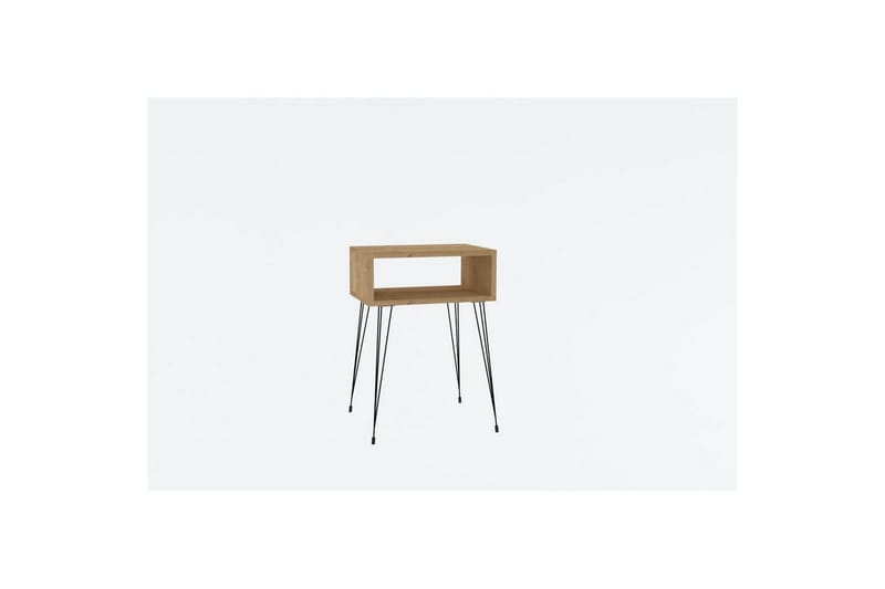 Omren Nattbord 45 cm, Eik/Sort