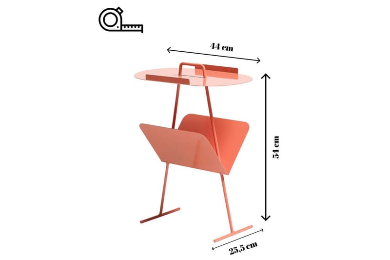 Orren Sidebord 44 cm - Rosa - Møbler - Bord - Avlastningsbord & sidobord - Lampebord & sidebord