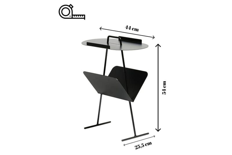 Orren Sidebord 44 cm - Sort - Møbler - Bord - Avlastningsbord & sidobord - Lampebord & sidebord