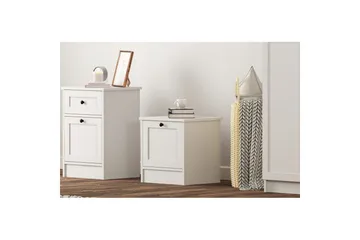 Ovril Nattbord 45 cm - Matt Hvit - Møbler - Bord - Avlastningsbord & sidobord - Sengebord & nattbord