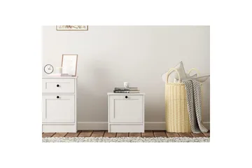 Ovril Nattbord 45 cm - Matt Hvit - Møbler - Bord - Avlastningsbord & sidobord - Sengebord & nattbord