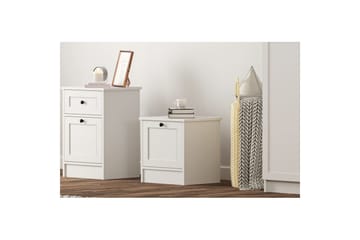 Ovril Nattbord 45 cm - Matt Hvit - Møbler - Bord - Avlastningsbord & sidobord - Sengebord & nattbord