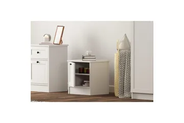 Ovril Nattbord 45 cm - Matt Hvit - Møbler - Bord - Avlastningsbord & sidobord - Sengebord & nattbord