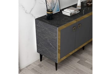 Petrolla Konsollbord 150 cm - Gull/Svart/Antrasitt - Møbler - Bord - Avlastningsbord & sidobord - Konsollbord & gangbord