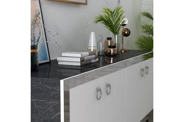 Petrolla Konsollbord 150 cm - Svart/Hvit/Sølv - Møbler - Bord - Avlastningsbord & sidobord - Konsollbord & gangbord