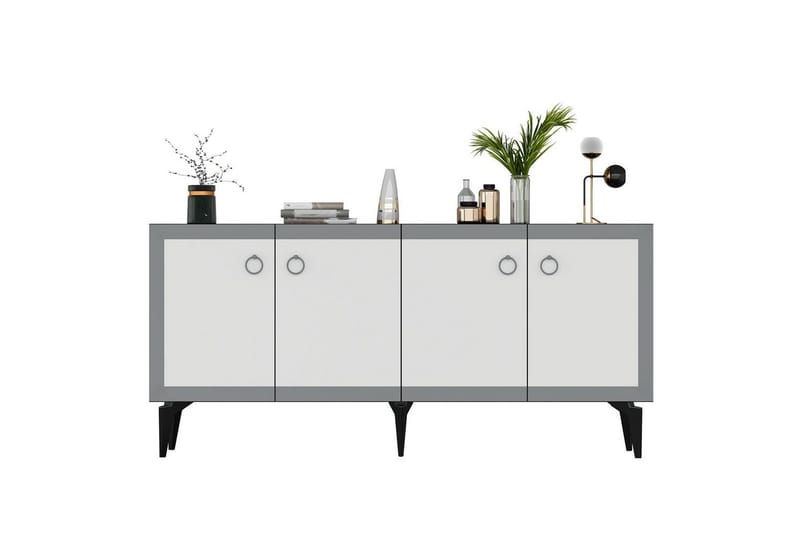 Petrolla Konsollbord 150 cm - Svart/Hvit/Sølv - Møbler - Bord - Avlastningsbord & sidobord - Konsollbord & gangbord