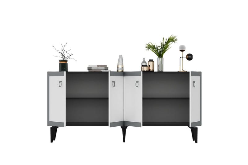 Petrolla Konsollbord 150 cm - Svart/Hvit/Sølv - Møbler - Bord - Avlastningsbord & sidobord - Konsollbord & gangbord