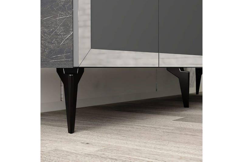 Petrolla Konsollbord 150 cm - Svart/Sølv/Antrasitt - Møbler - Bord - Avlastningsbord & sidobord - Konsollbord & gangbord