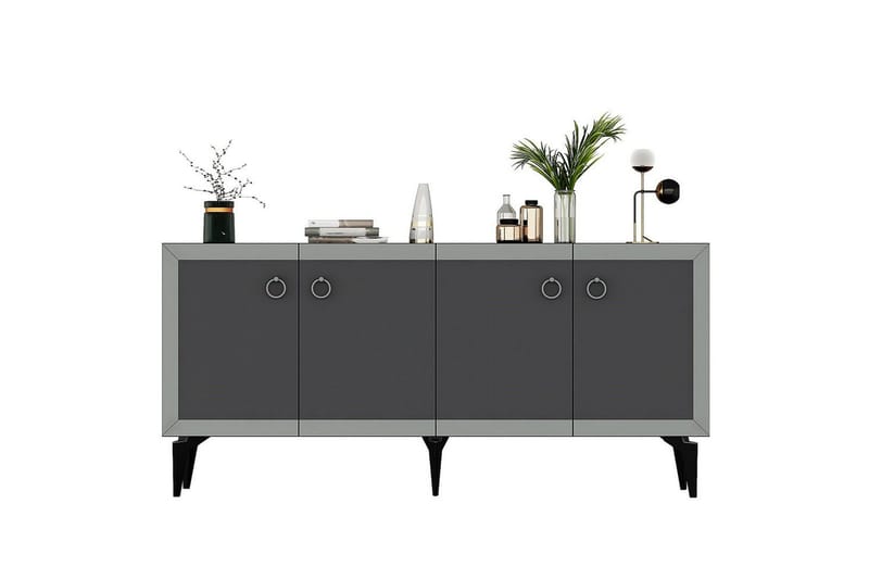 Petrolla Konsollbord 150 cm - Svart/Sølv/Antrasitt - Møbler - Bord - Avlastningsbord & sidobord - Konsollbord & gangbord