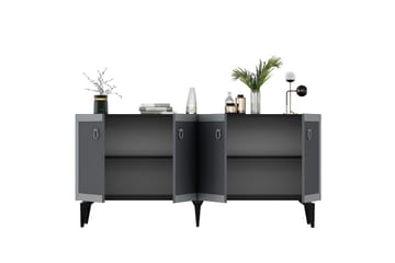 Petrolla Konsollbord 150 cm - Svart/Sølv/Antrasitt - Møbler - Bord - Avlastningsbord & sidobord - Konsollbord & gangbord