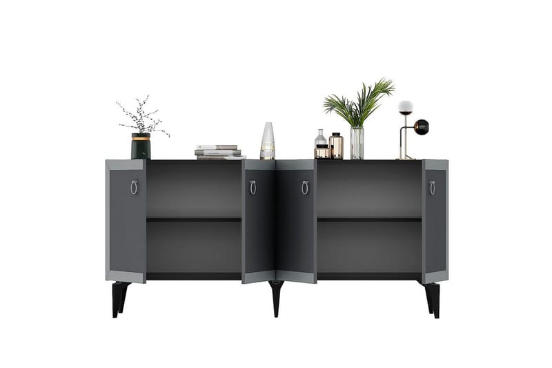 Petrolla Konsollbord 150 cm - Svart/Sølv/Antrasitt - Møbler - Bord - Avlastningsbord & sidobord - Konsollbord & gangbord