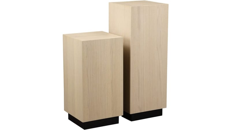 Pidestall Vargen 60 cm - Hvitpigmentert eik - Møbler - Bord - Avlastningsbord & sidobord - Pidestall & blomsterpidestall