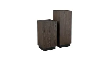 Pidestall Vargen 80 cm - Brunlakkert eik - Møbler - Bord - Avlastningsbord & sidobord - Pidestall & blomsterpidestall