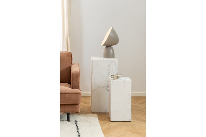 Piedestal Samon - Hvid - Pidestall & blomsterpidestall - Avlastningsbord & sidobord