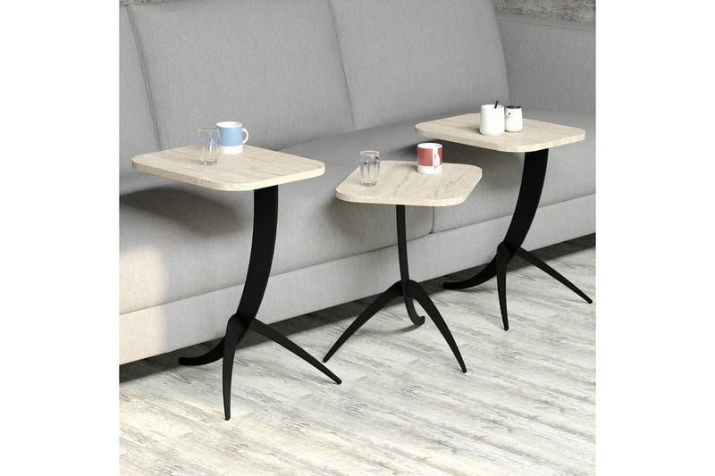 Pion Settbord - Beige - Møbler - Bord - Avlastningsbord & sidobord - Settbord