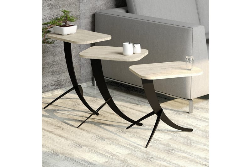 Pion Settbord - Beige - Møbler - Bord - Avlastningsbord & sidobord - Settbord